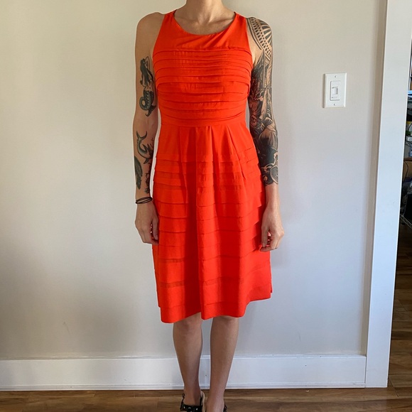 Eva Franco for Anthropologie orange dress size 0 - Picture 5 of 11